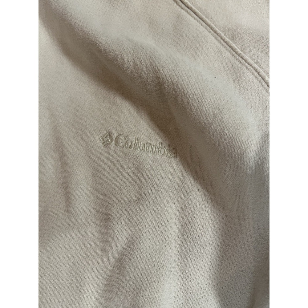 Columbia Mens Hoodie Sweatshirt Full Zip Beige XL Ski Hiking Hooded - Picture 2 of 9